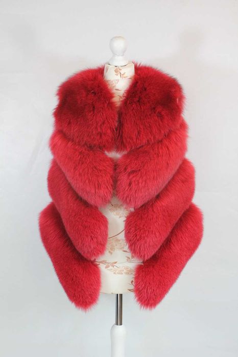 Sezonowa Promocja! Kamizelka Emilia! Futro naturalne Lis! Kolory!