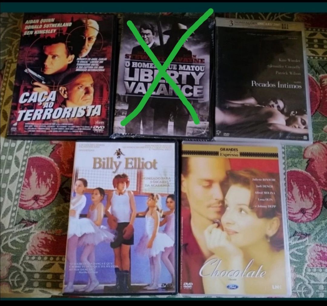 Lote DVDs, vários géneros cinematográficos