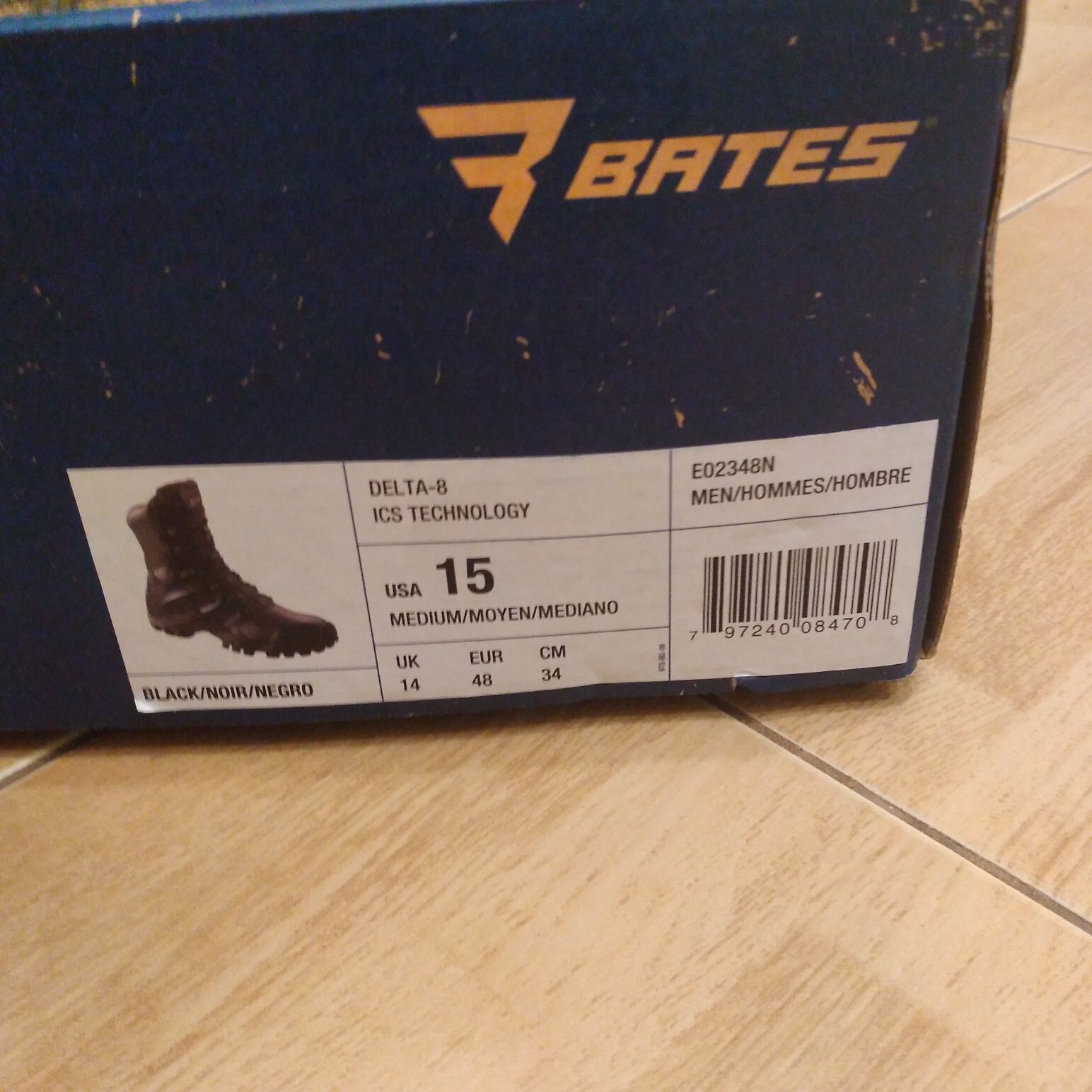 Тактичні черевики Bates Delta-8 Side Zip Military Boot, 48 р. (33 см)