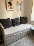 IKEA HEMNES Cama individual / dupla c/3 gavetas branco, 80x200 cm