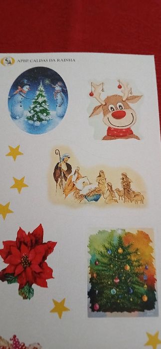 Etiquetas de Natal, autocolantes, novas