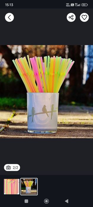 Słomki do napojów klasyczne 500 sztuk