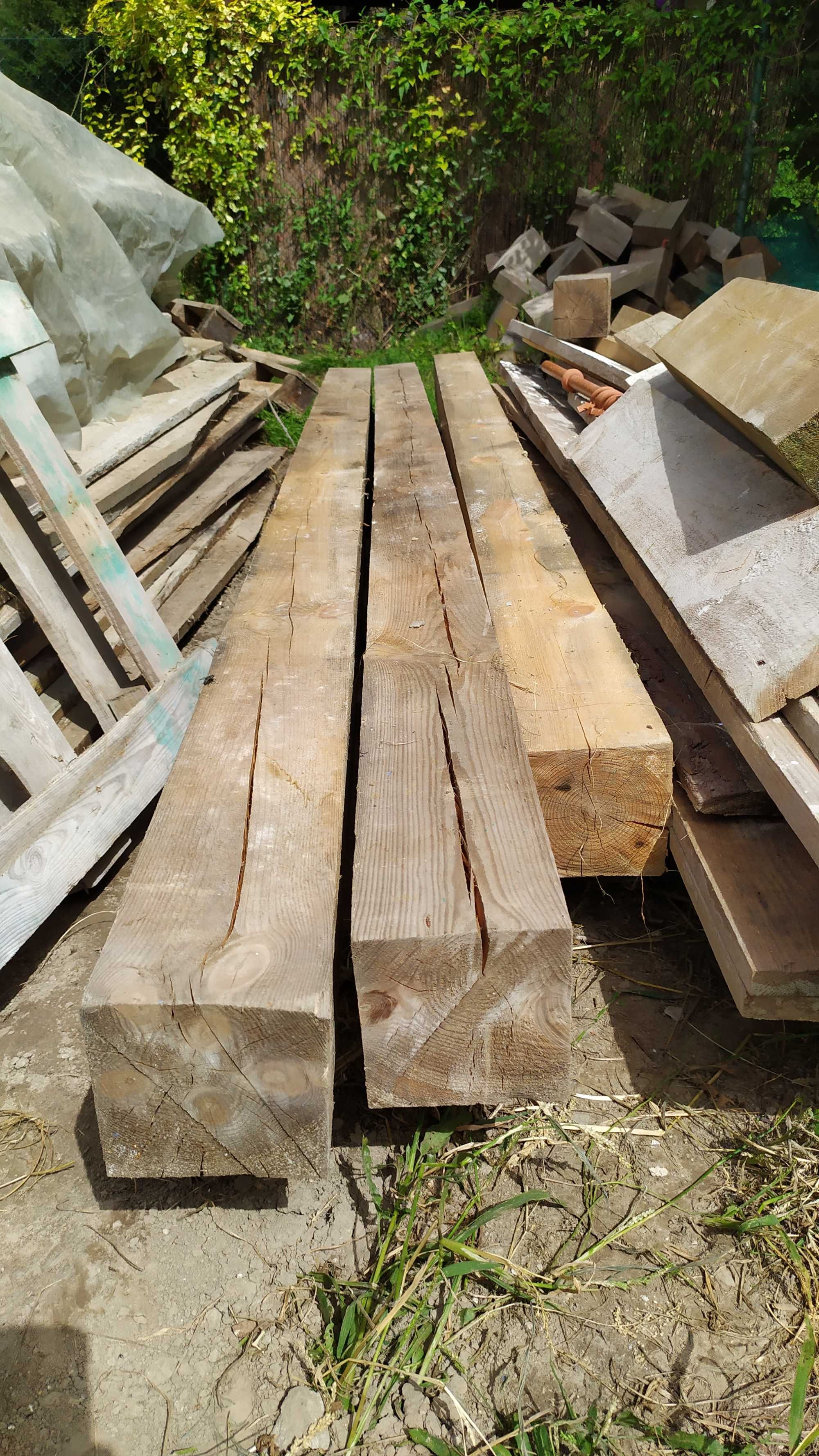 Drewniane słupy sosnowe 14x14 cm  3szt