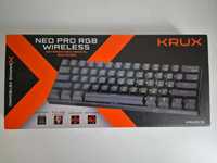 Klawiatura mechaniczna KRUX Neo PRO RGB Wireless Gateron Blue 60%