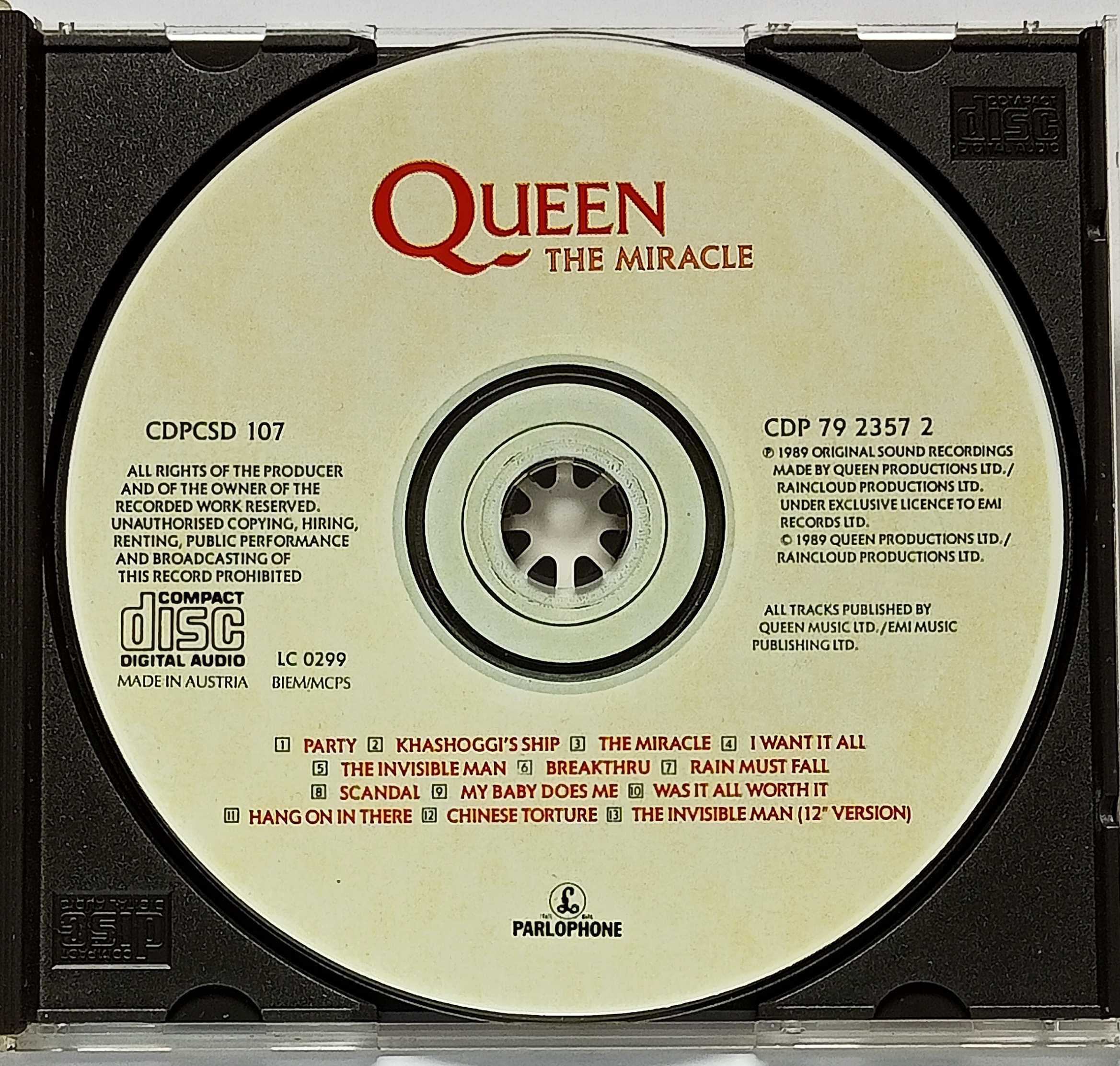Queen – The Miracle CD 1989 Unikat! Wytwórnia Hollywood Records