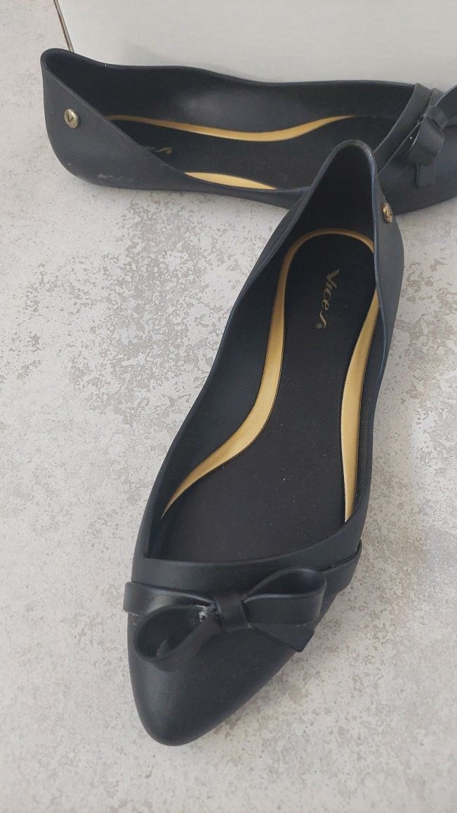 Vices balerinki czarne z kokardkami 37 Nowe