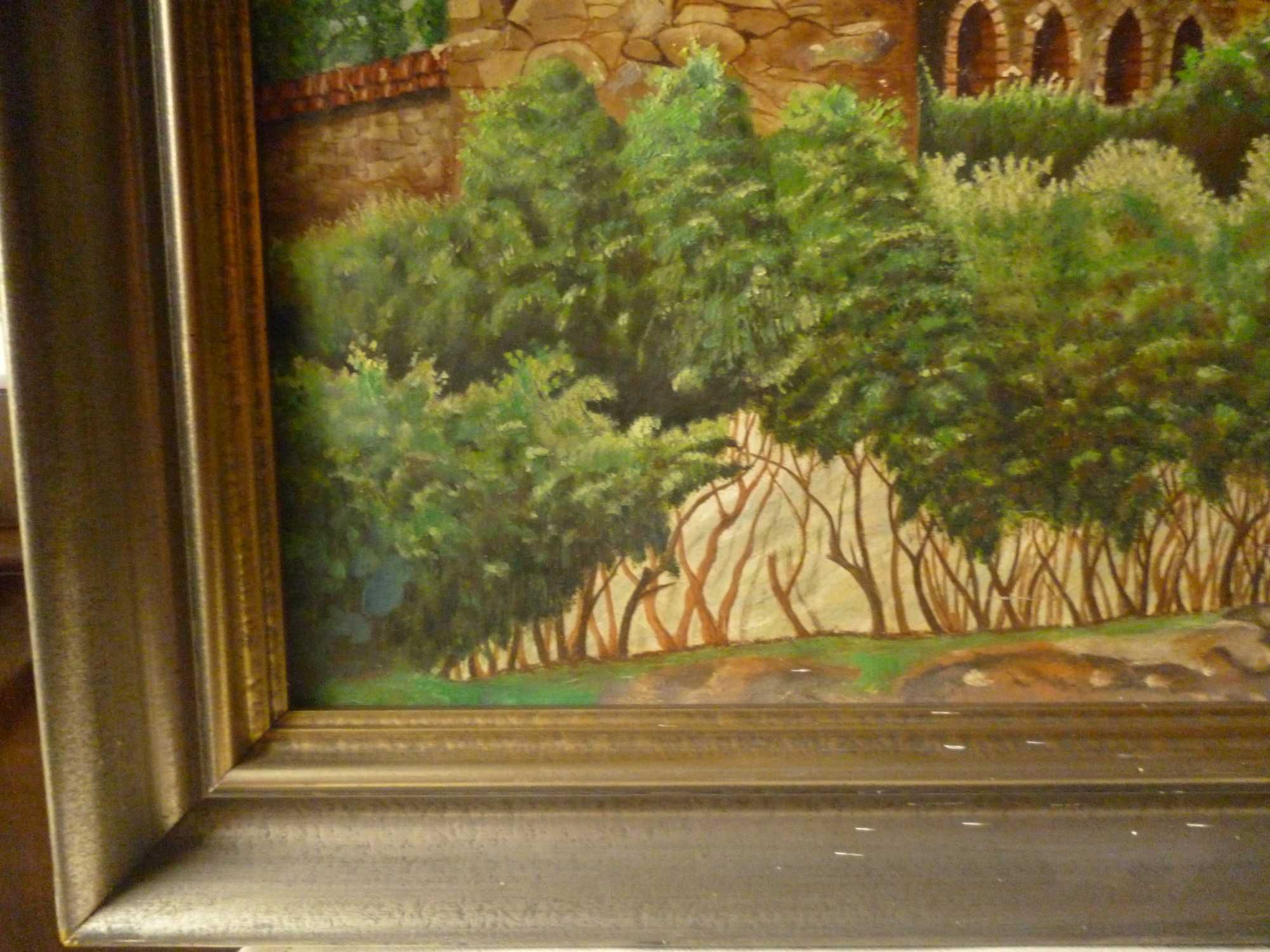 Stary obraz olejny malowany Sygnowany