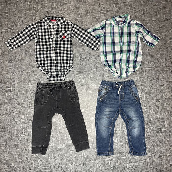 Костюм нарядный боди и джинсы 1-2 года
