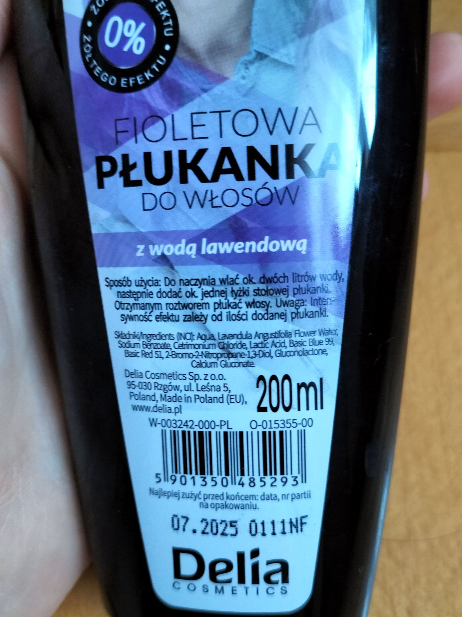 Fioletowa płukanka do włosów