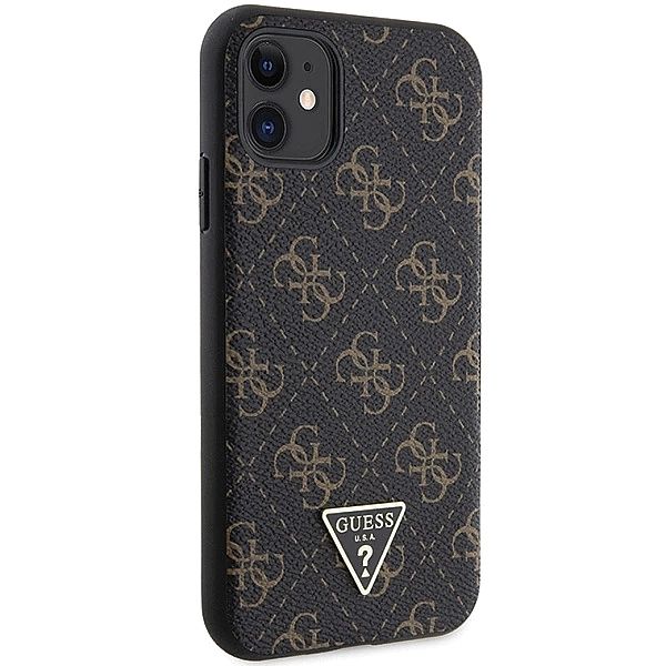 Etui Guess 4G Triangle Metal Logo na iPhone 11 / XR - czarne