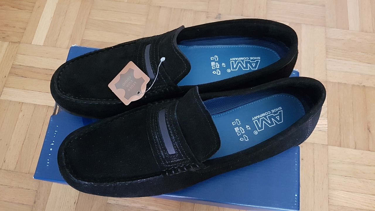 Мокасины из нат.замши Am Shoe 47р,оригинал.