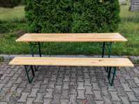 Zestaw komplet biesiadny piwny stół ławki 220 x 50 cm