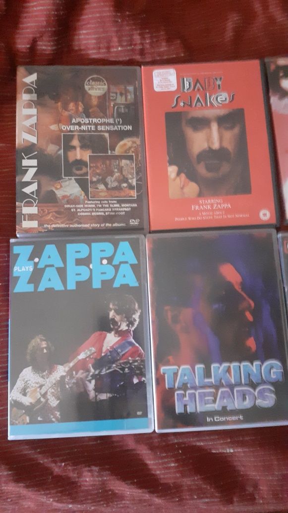 Lote DVd música Frank Zappa Stranglers Talking Heads