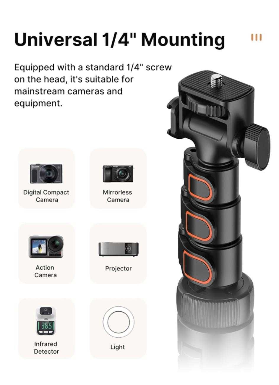 Kijek selfie statyw ze stopu aluminium do kamer DJI GoPro Ulanzi TB-64
