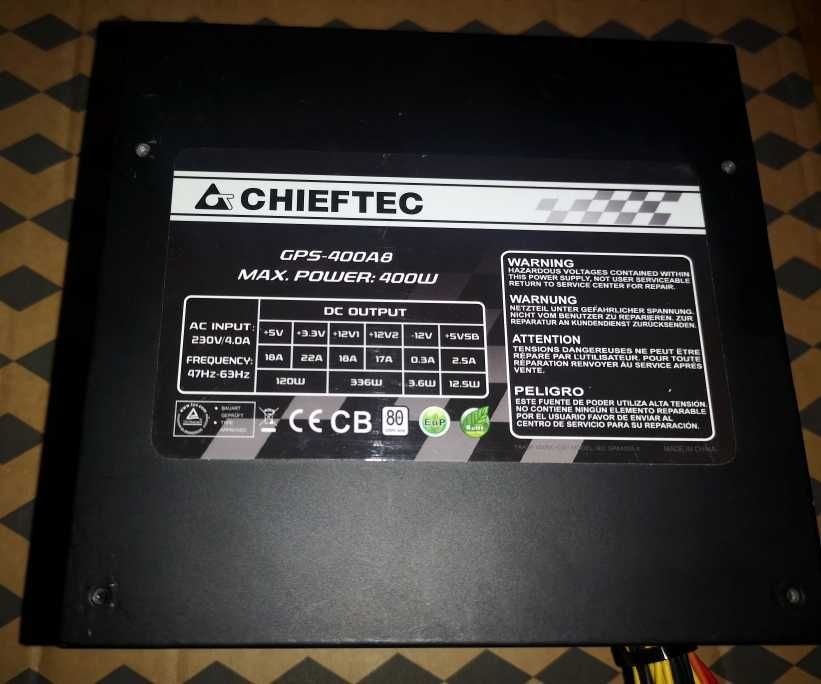 Zasilacz komputerowy Chieftec GPS-400A8 400W ATX