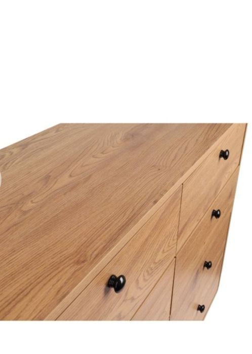 Komoda 120 cm kolor dąb nowa czarne nóżki