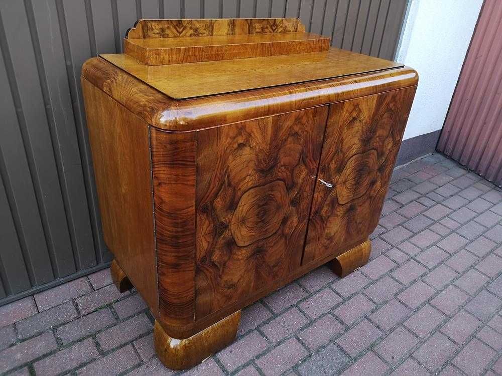 Komoda ART-DECO Orzech-Dąb Zgrabna Stara Antyk Politura Po Renowacji.