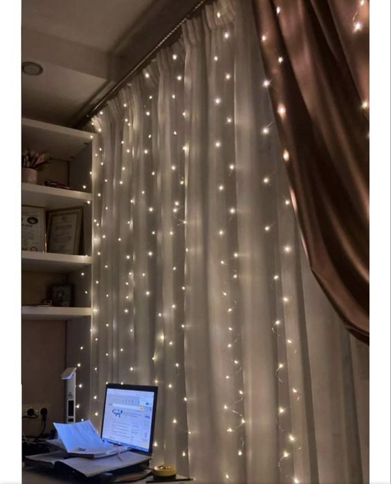 Гірлянда «Штора з крапель роси» від USB