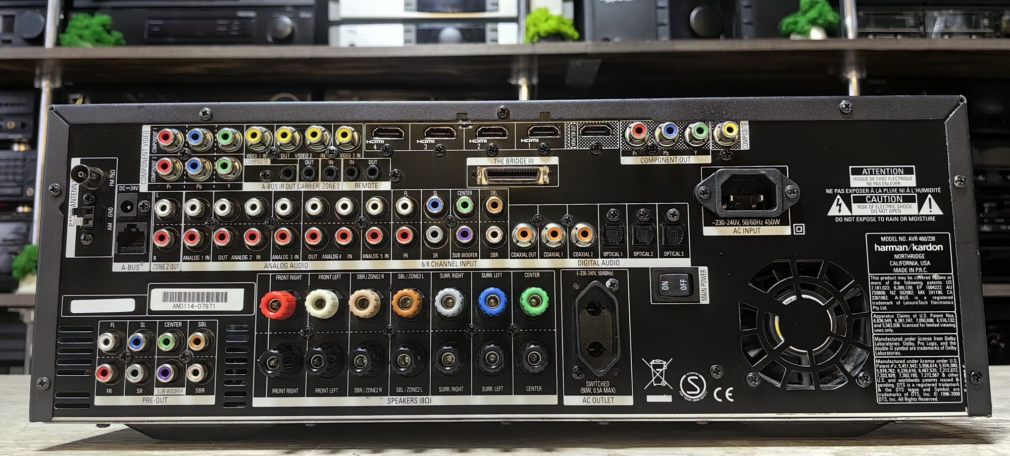 Ресивер Harman/Kardon AVR460/8Ω/Optical/HDMI