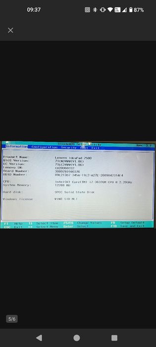 Płyta główna Lenovo z500 Intel i7