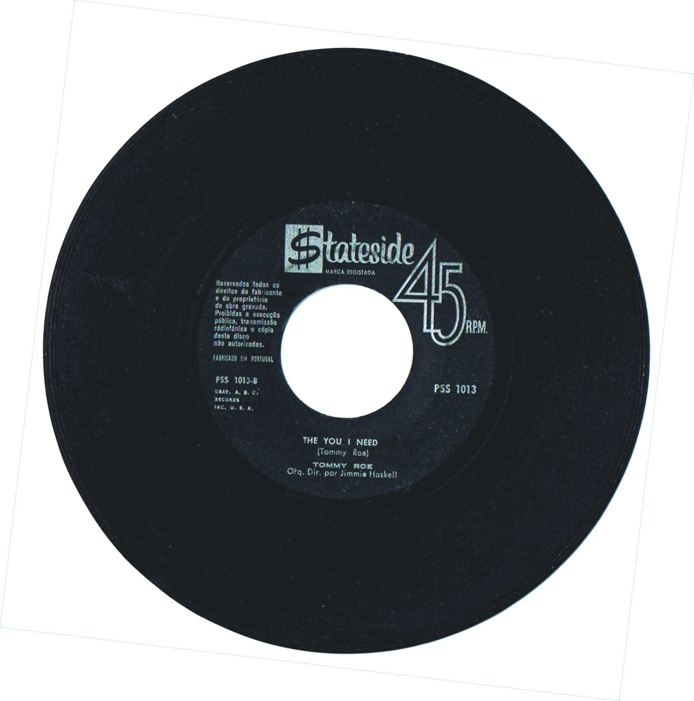 Tommy Roe – Dizzy -  45 Rpm 7" - 1969