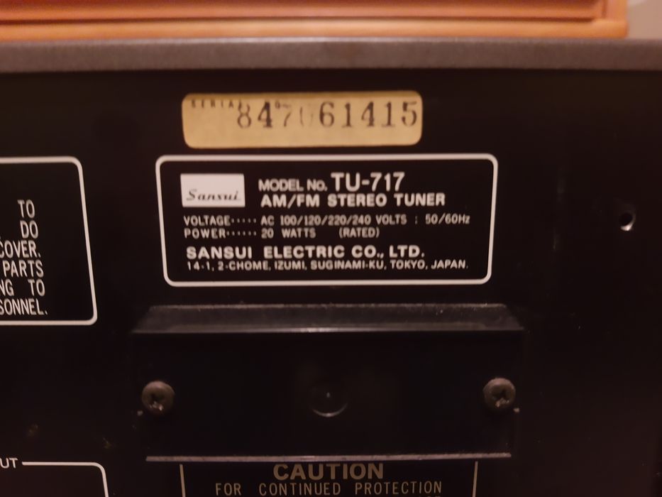 Sansui TU-717 tuner AM FM