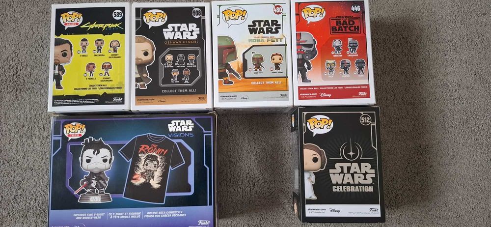 Vários Funko POP - Star Wars e Cyberpunk 2077