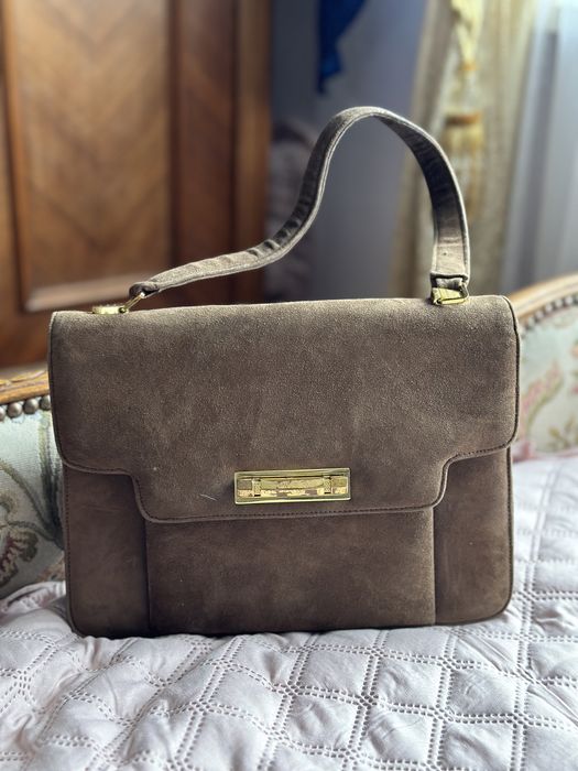 Torebka zamszowa khaki