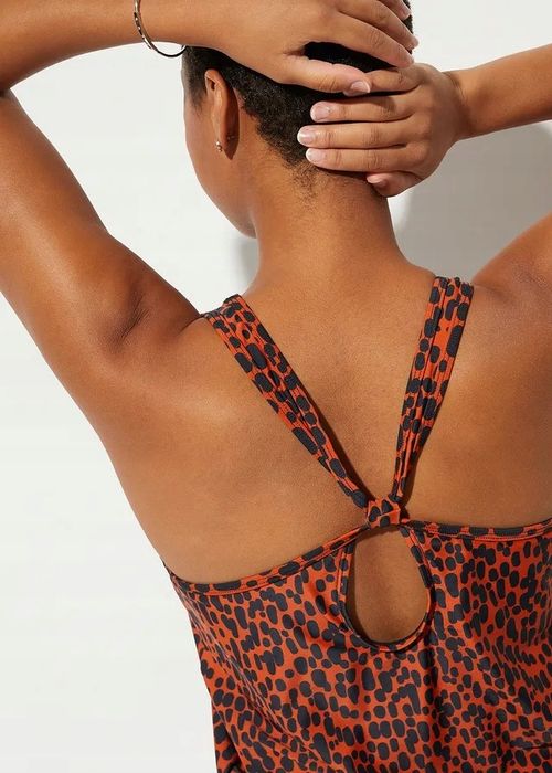 B.P.C top tankini czarno-rudy w cętki 40.