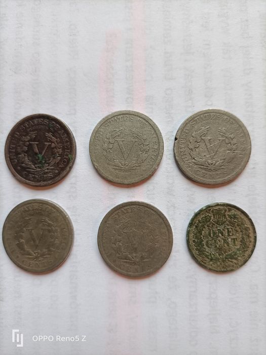 Stare monety USA 1 i 5 centów