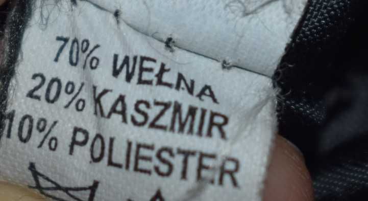 Płaszcz wełniany zimowy XL XXL wełna 70% kaszmir 20% elegancki