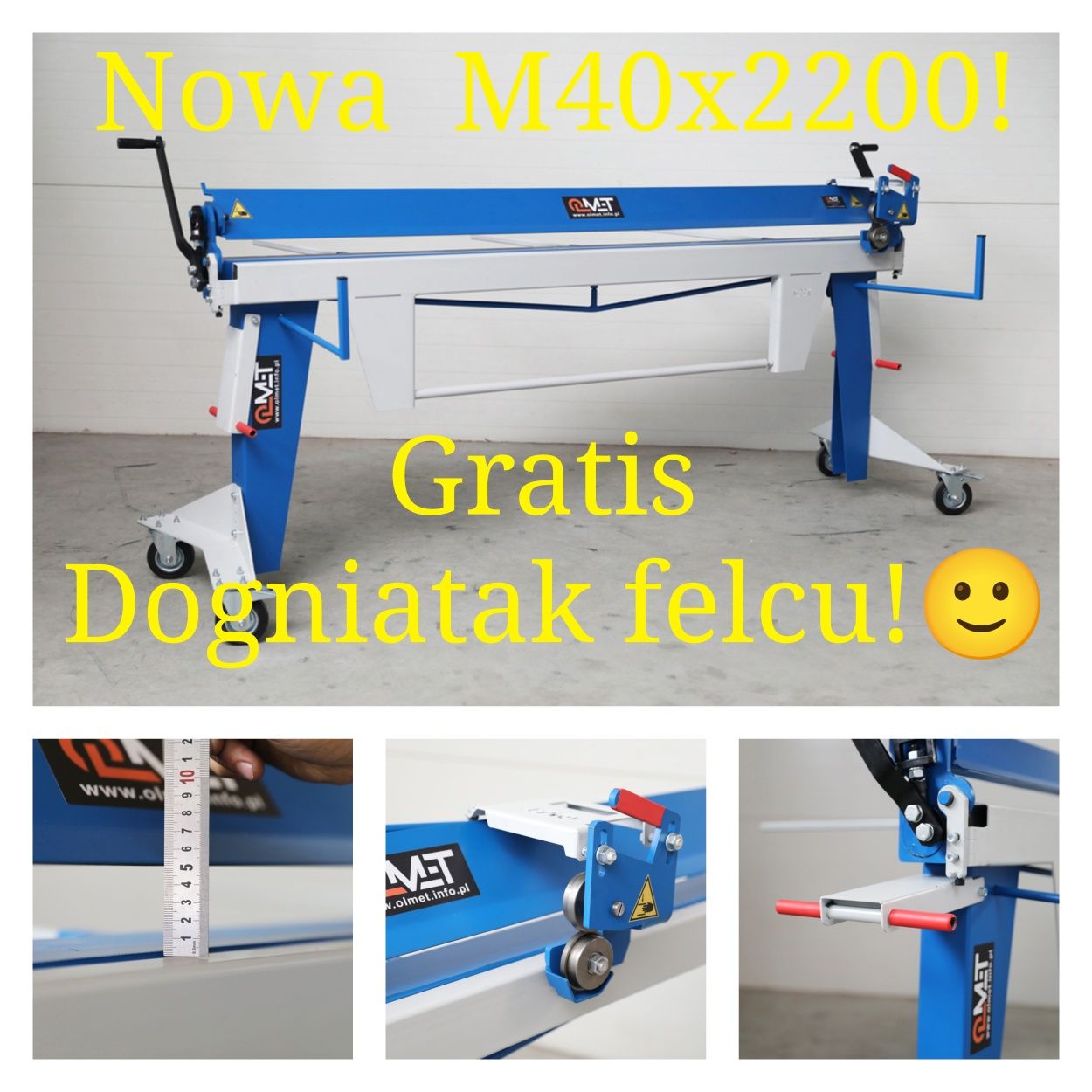 MODEL 2023! Nowa Gietarka Zaginarka Gientarka mobilna OLMET M40X2200