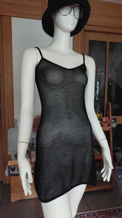 ażurowa sukienka tunika Body Conscious Tank American Apparel XS sieć