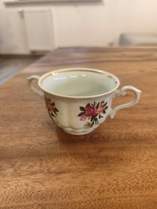 Serwis obiadowy retro, vintage, porcelanowy, 35 el., 6os.,