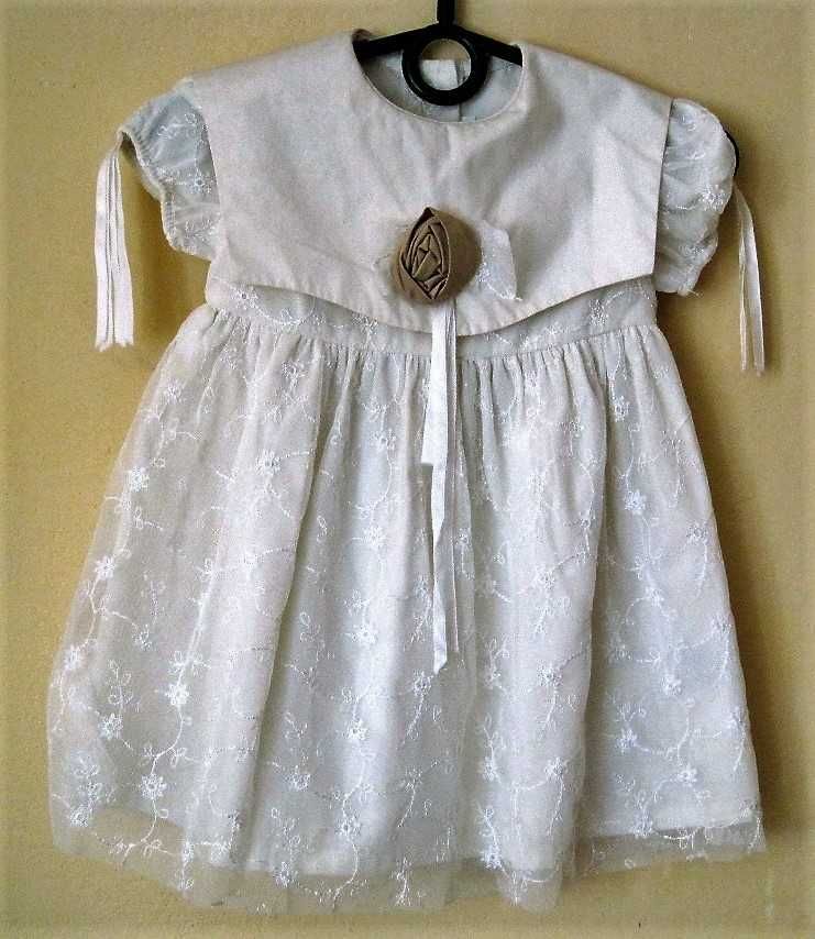 Piękna sukienka chrzest Wójcik 86 cm 12 18 miesięcy