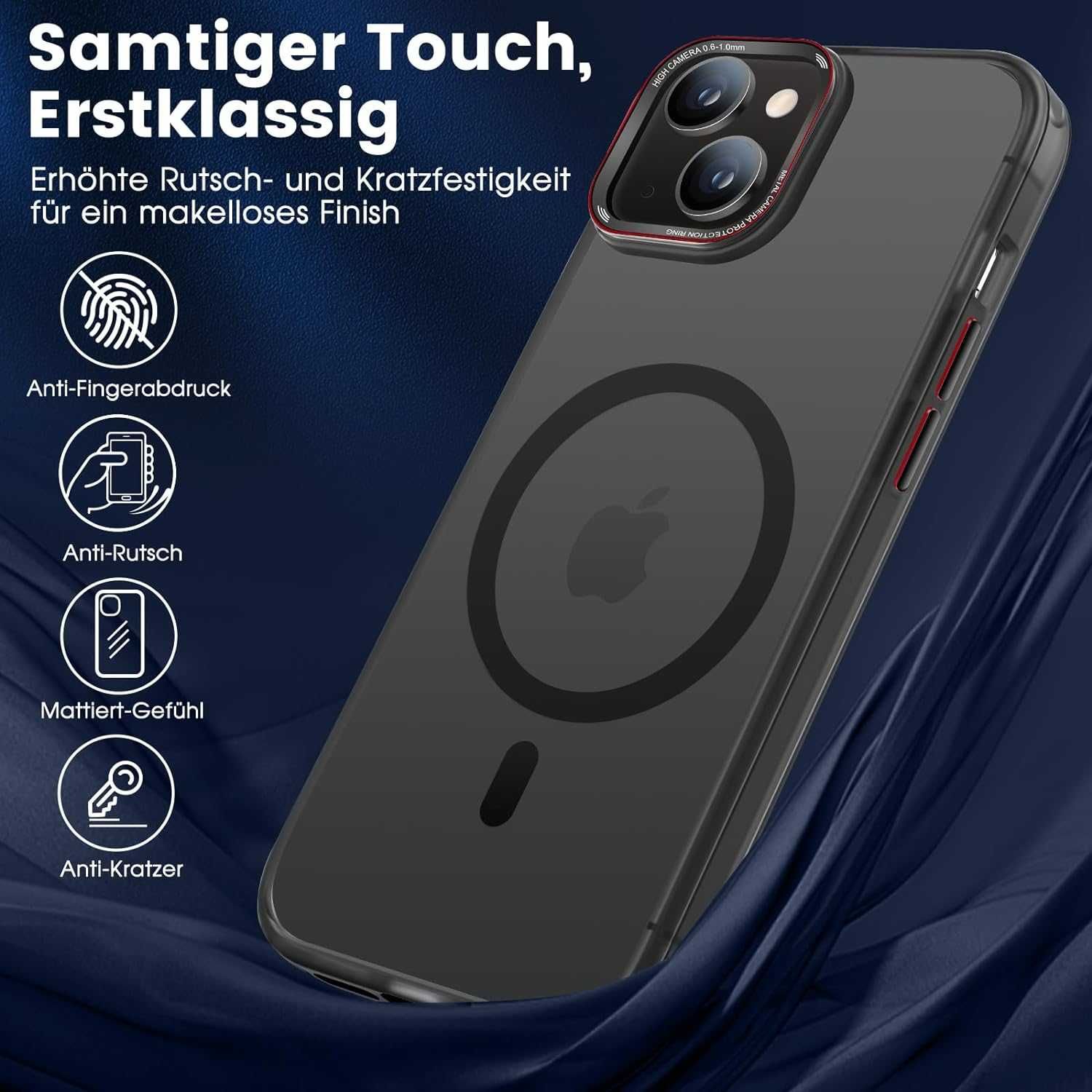 HuwaiH Etui na telefon komórkowy iPhone 13 półprzezroczyste matowe