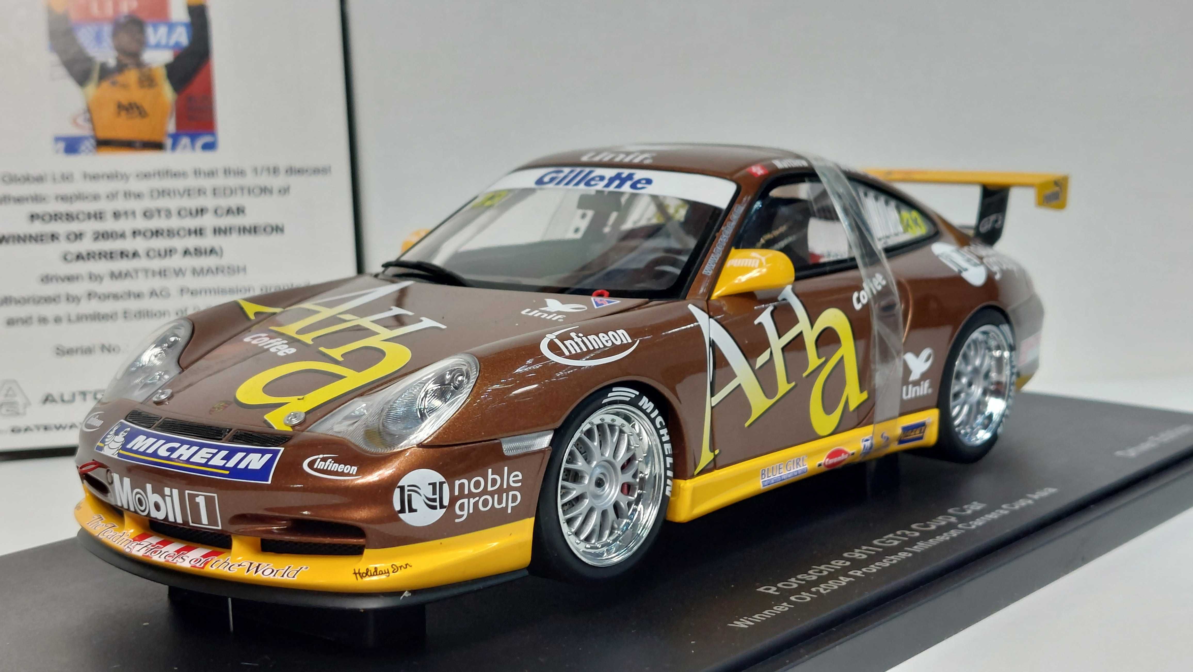 Porsche 911 GT3 Cup Car 2004 Winner Marsh Autoart 1:18