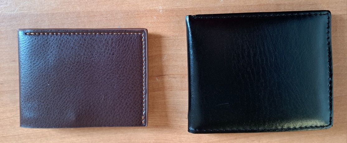 Portfel czarny lub brązowym kieszonka na monety i na karty
