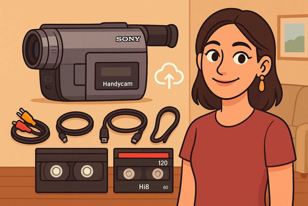 Conversão de Cassetes Hi8/Video8/VHS/VHS-C