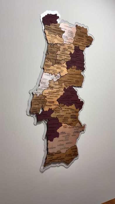 Mapa de Portugal decorativo