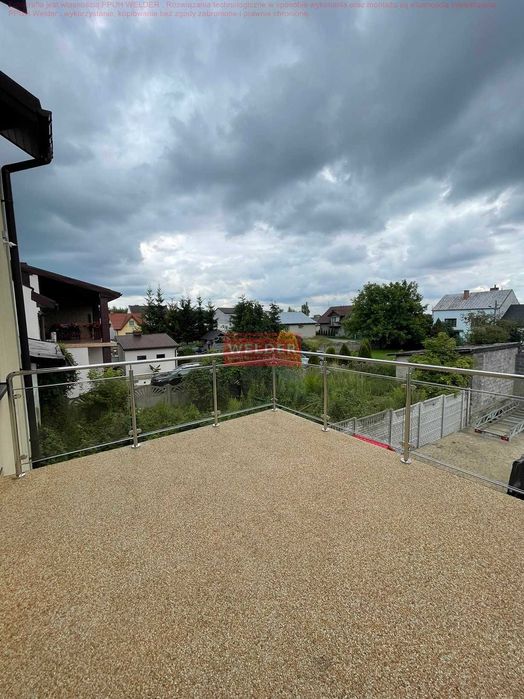 Balustrady nierdzewne LOFT Balkon Portfenetr Antracyt Harfa