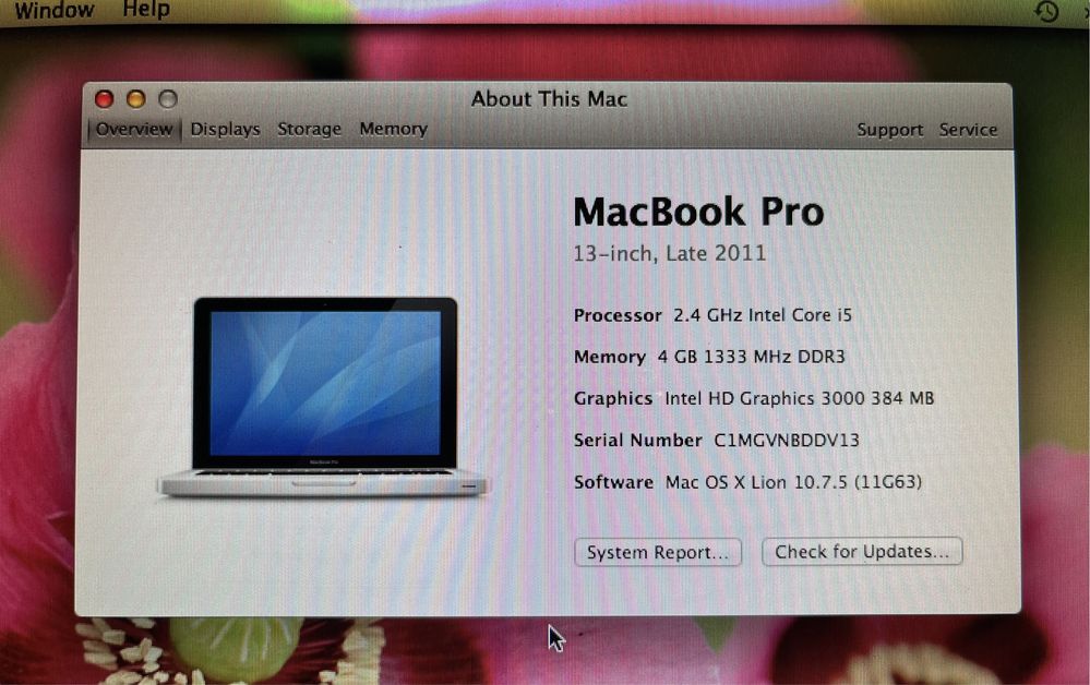 Macbooka Pro 13 Mid 2010