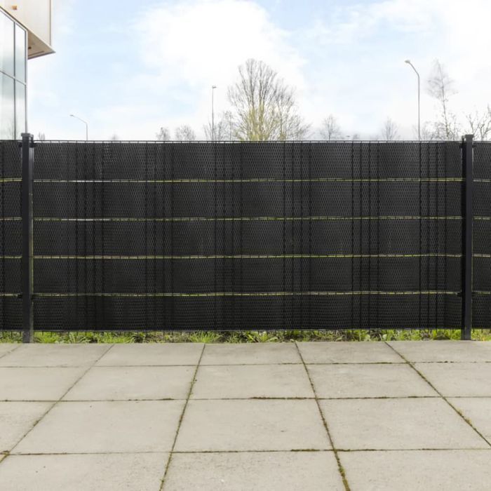 vidaXL Parawany balkonowe, 10 szt., czarne, 255x19 cm, rattan PE