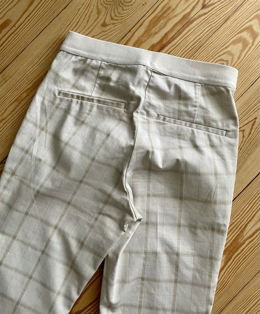 Spodnie wąską nogawka do kostki w kratę H&M rozm S