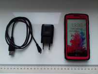 Smartfon LG Leon 4G LTE, LG-H340n, w obudowie, z ładowarką, kartą micr