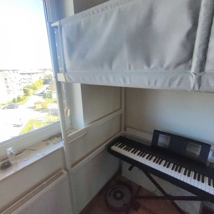 Rama łóżka na antresoli, biały/jasnoszary, 90x200 cm VITVAL Ikea.