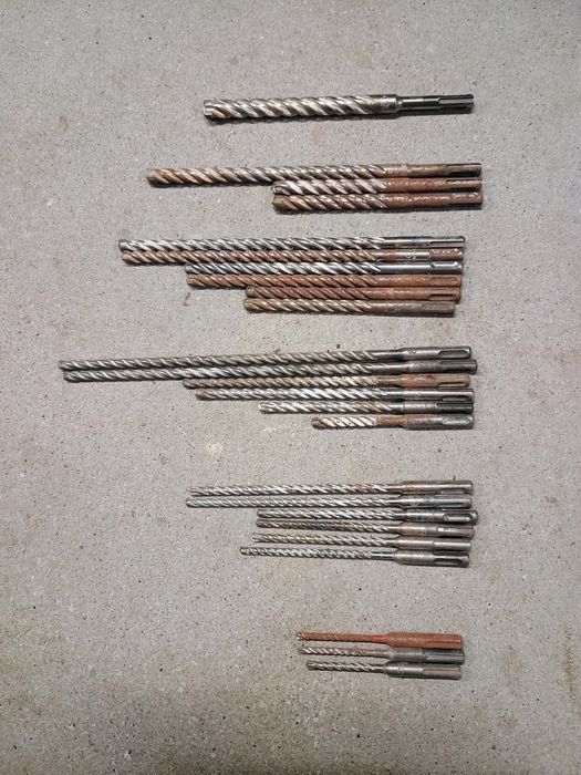 Wiertła do betonu 25 szt Wurth zebra, Hilti, reca 5-16 mm SDS plus