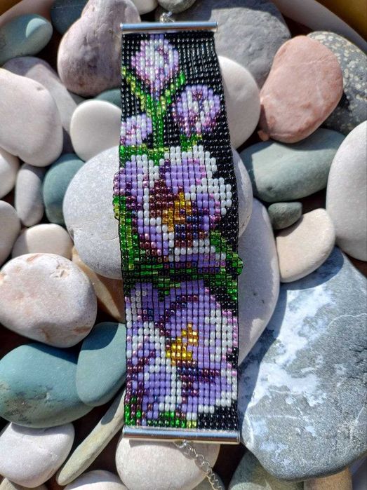 Bransoletka ręcznie robiona z czeskich koralików