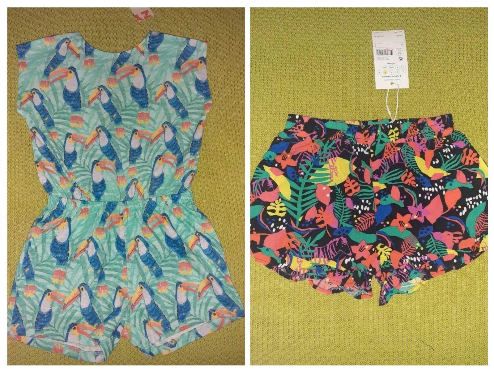 Blusão ganga, casaco malha, leggings, camisola, vestidos 4-5anos