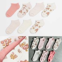 Шкарпетки кольорові квіточки від h&m -7 шт 34-36 розміру